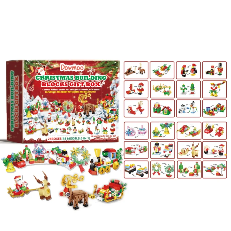 Dowmoo 24-Block Christmas Building Blocks Blind Box Set