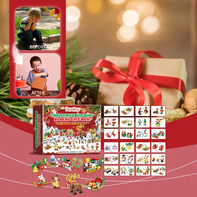 Dowmoo 24-Block Christmas Building Blocks Blind Box Set - Image 2
