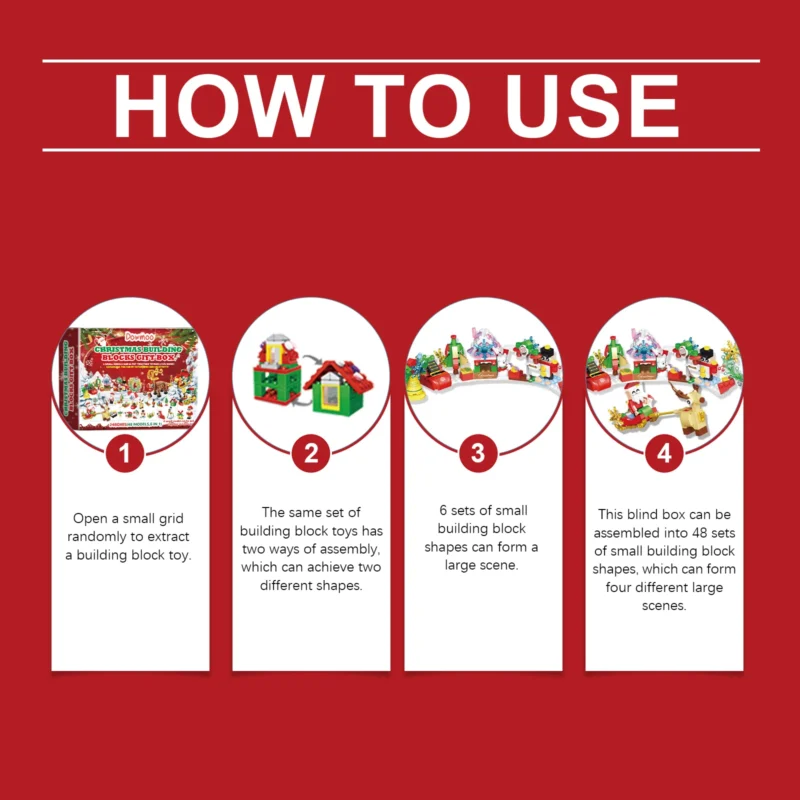 Dowmoo 24-Block Christmas Building Blocks Blind Box Set - Image 6