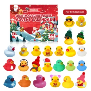 Dowmoo 24-Day Christmas Advent Calendar Rubber Duck Blind Box Toy Gift