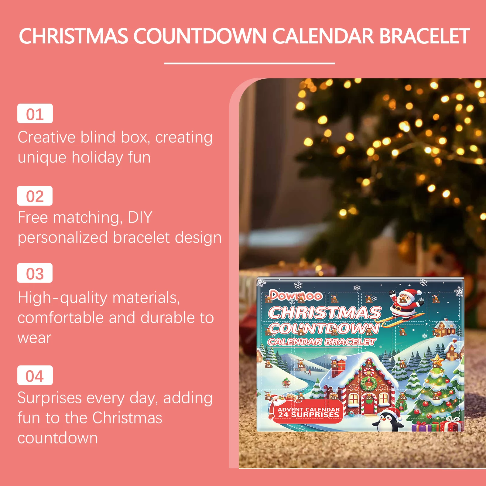dowmoo 24frame christmas bracelet kit advent blind box DO D02 0004 01 1584