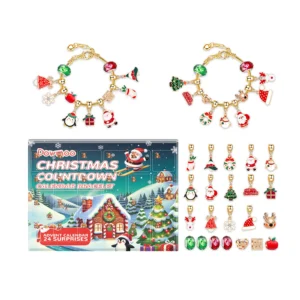 Dowmoo 24-Day Christmas Advent Calendar Bracelet DIY Kit