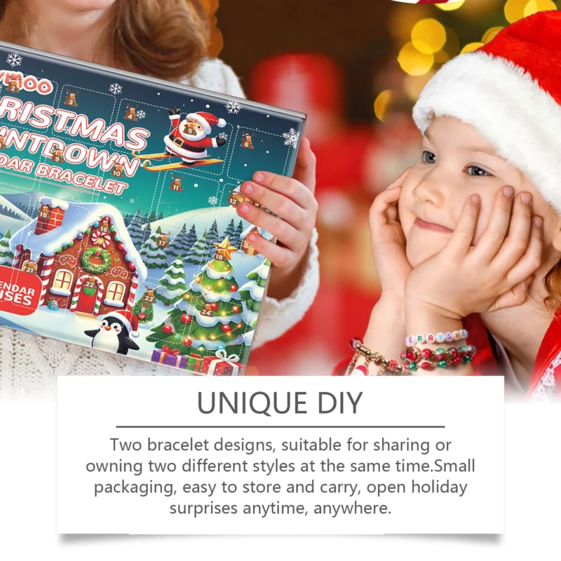 Dowmoo 24-Day Christmas Advent Calendar Bracelet DIY Kit - Image 4