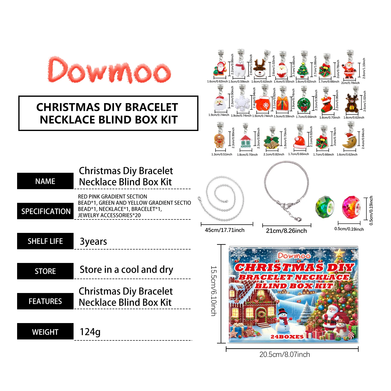 dowmoo 24grid christmas bracelet blind box DO D02 0006 02 242