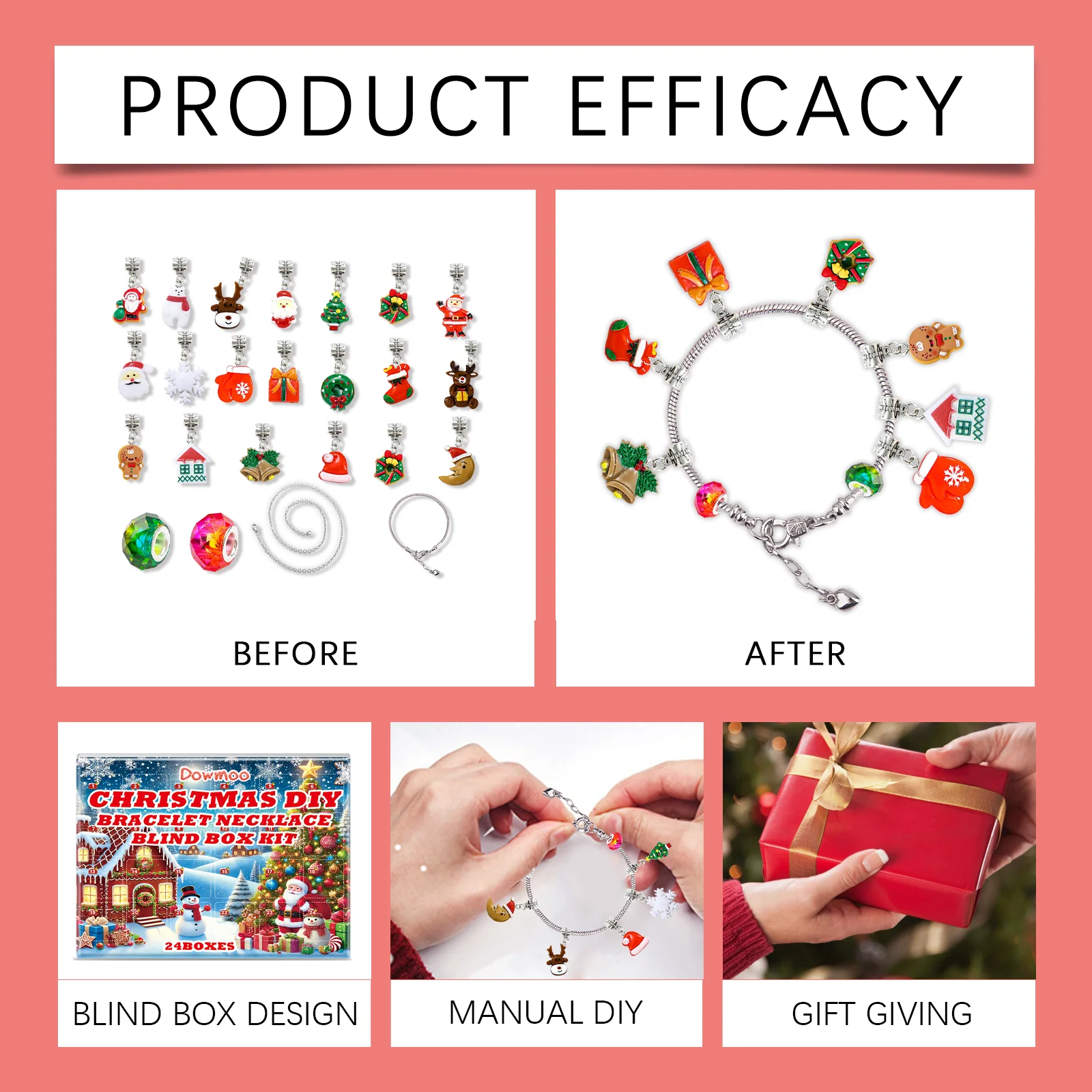 dowmoo 24grid christmas bracelet blind box DO D02 0006 02 248
