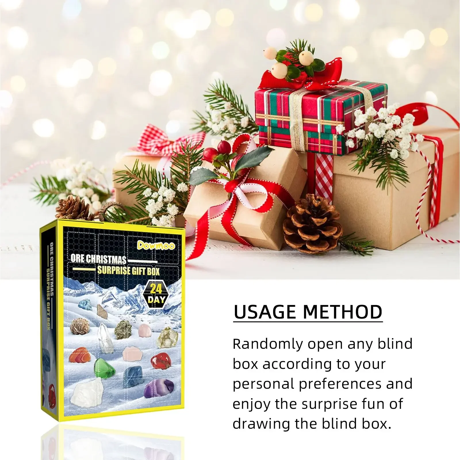dowmoo 24grille ore blind box christmas kslh1015gw01 24格矿石礼盒 1533