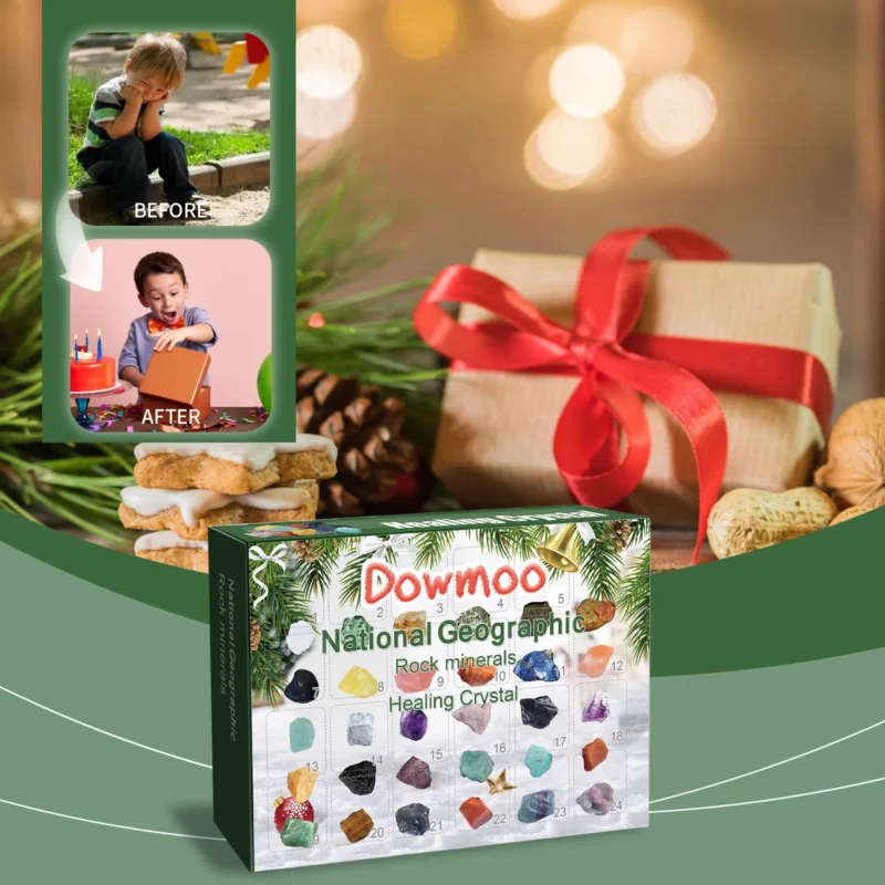 Dowmoo 24-Day Mineral Advent Calendar: Geology Educational Gift Box - Image 2
