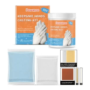 Dowmoo 3D Plaster Hand Model Making Kit with Clone Powder