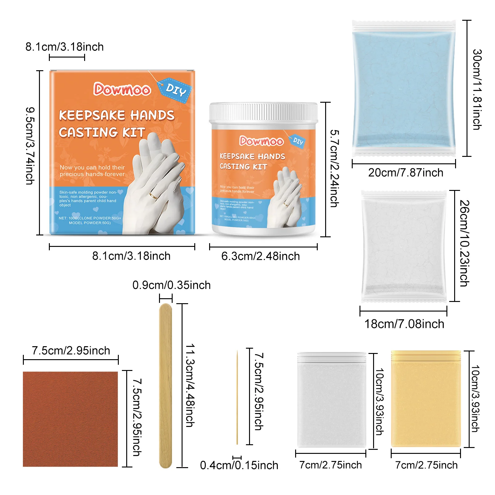 dowmoo 3d plaster model set hand DO H02 0014 03 458