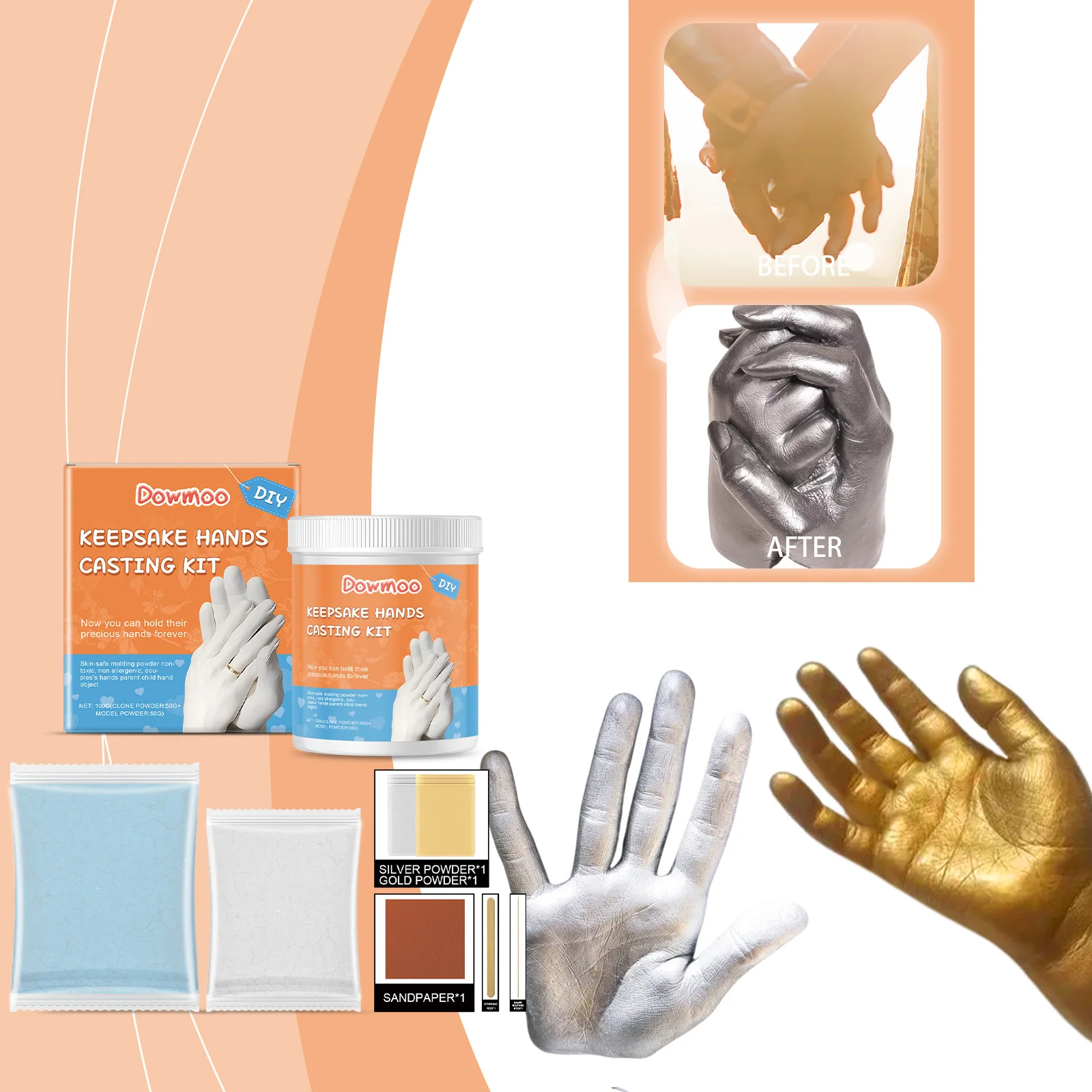 dowmoo 3d plaster model set hand DO H02 0014 03 459