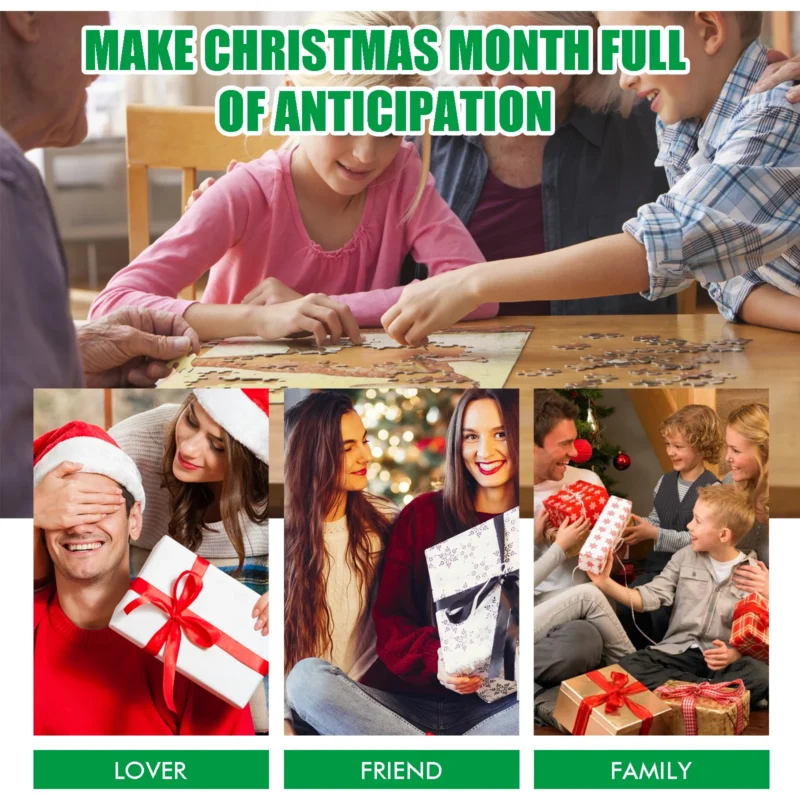 Dowmoo Christmas Advent Calendar Jigsaw Puzzle - Creative Gift Box - Image 3