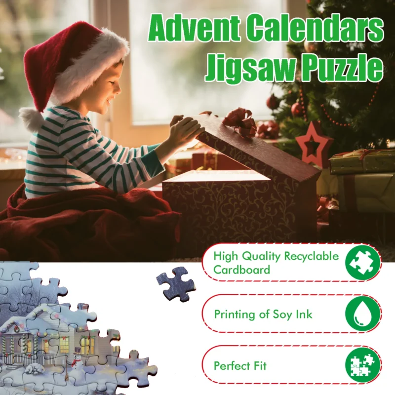 Dowmoo Christmas Advent Calendar Jigsaw Puzzle - Creative Gift Box - Image 5