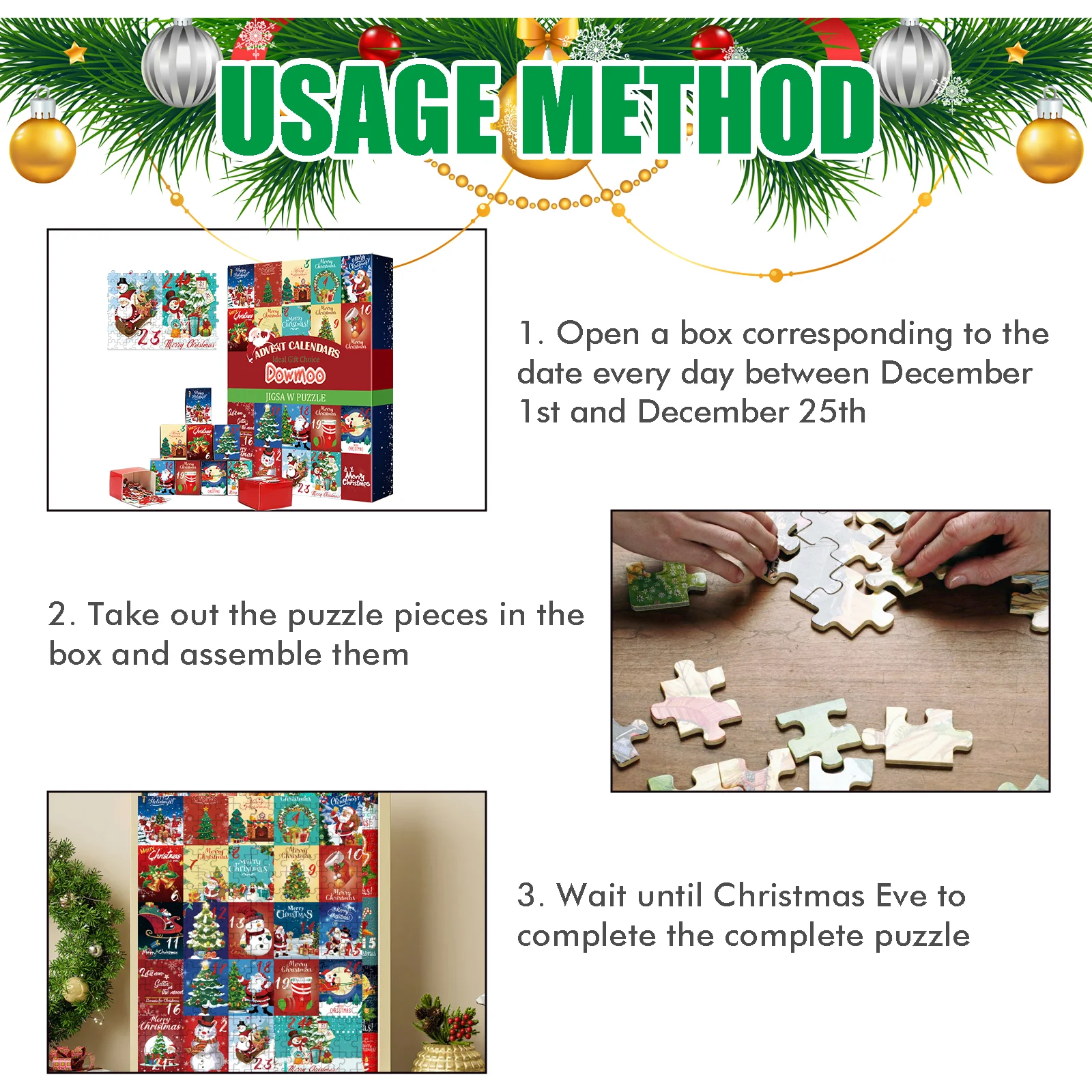 dowmoo advent calendars jigsaw puzzle DOG01 A002 24 MX1 1407