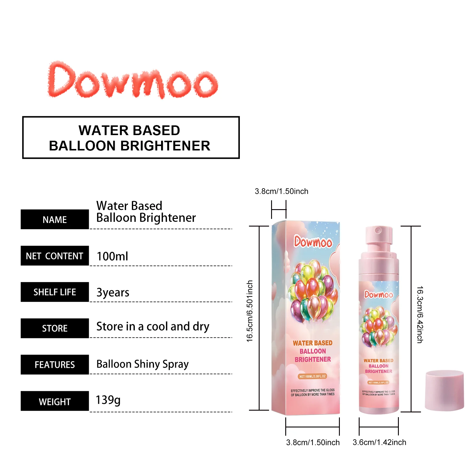 dowmoo balloon brightener scene DOD01 A014 100 PK1 813