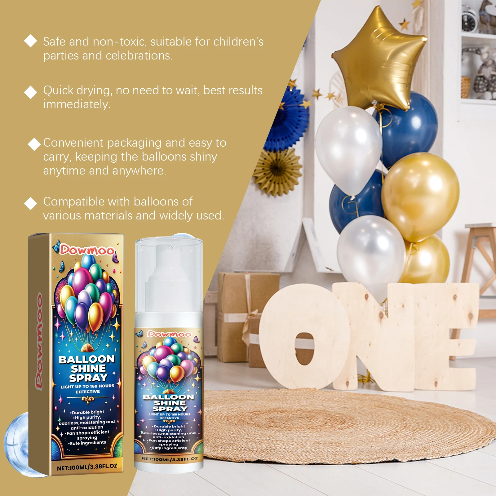 dowmoo balloon gloss spray shine DOD01 A011 100 BU1 923