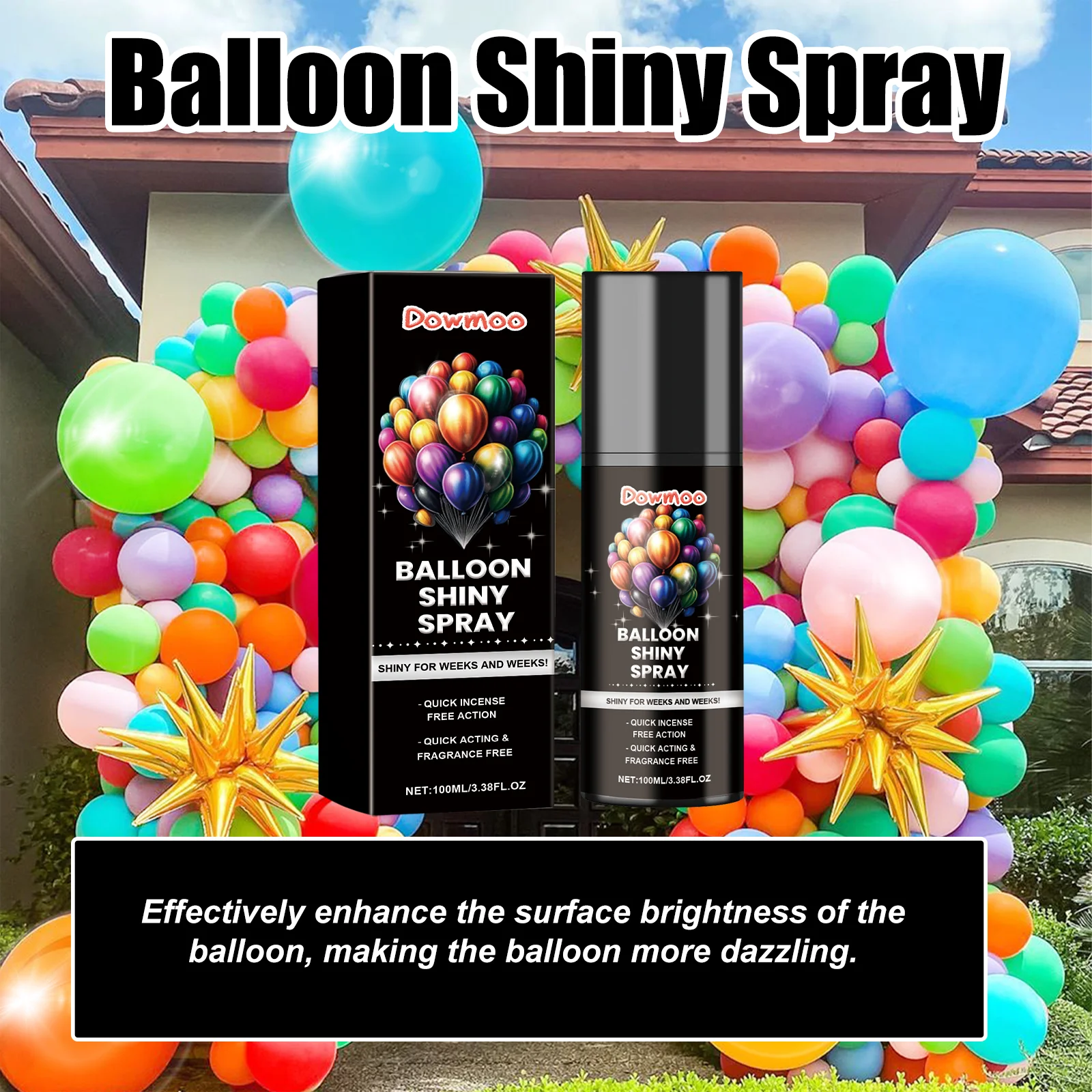 dowmoo balloon shiny spray safe DOD01 A004 100 BK1 1140