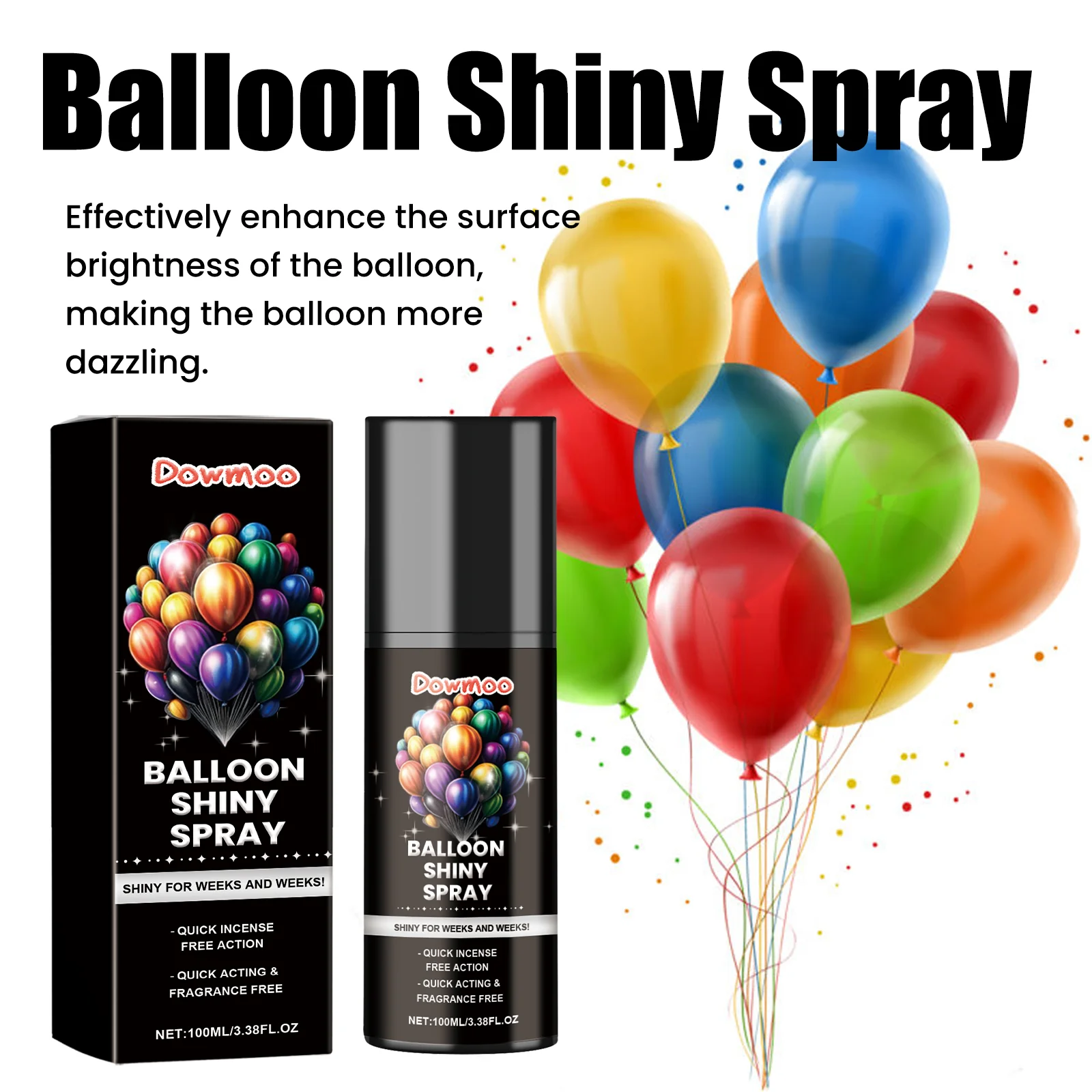 dowmoo balloon shiny spray safe DOD01 A004 100 BK1 1143