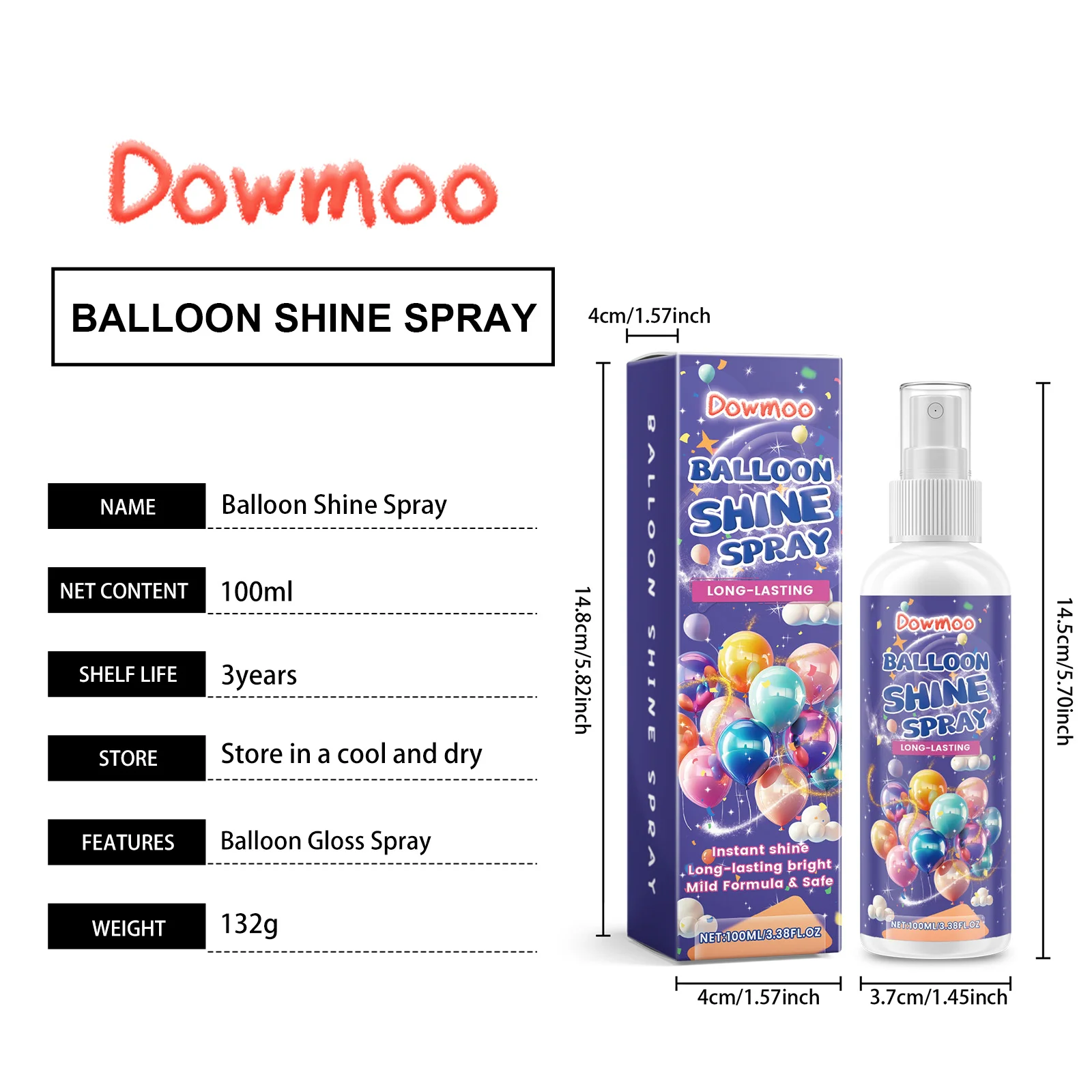 dowmoo balloon sparkle spray DO H02 0027 01 140