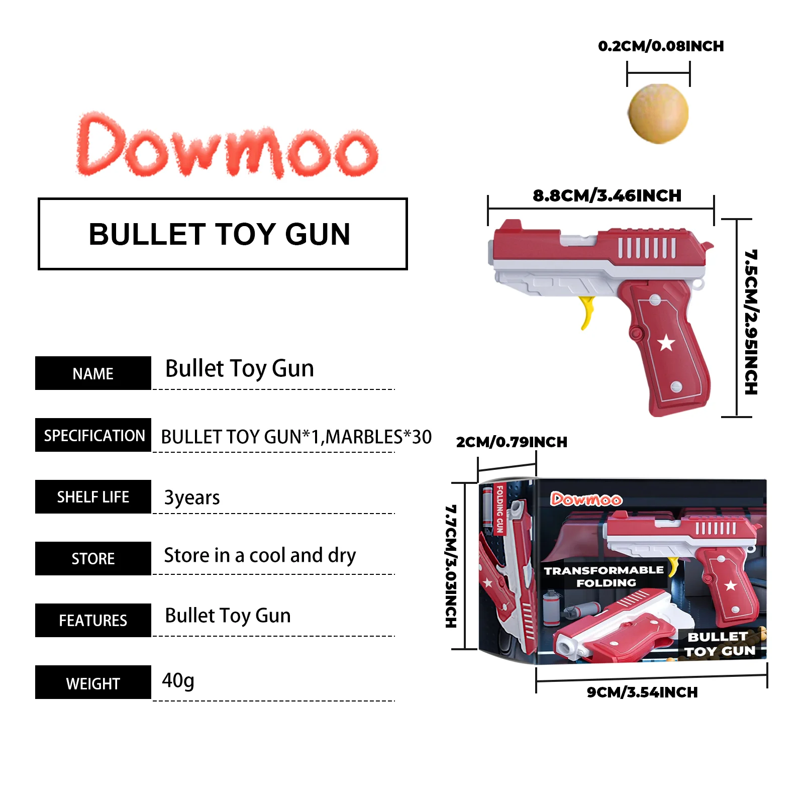 dowmoo bullet toy gun children DOH02 A006 1 MX1 1092