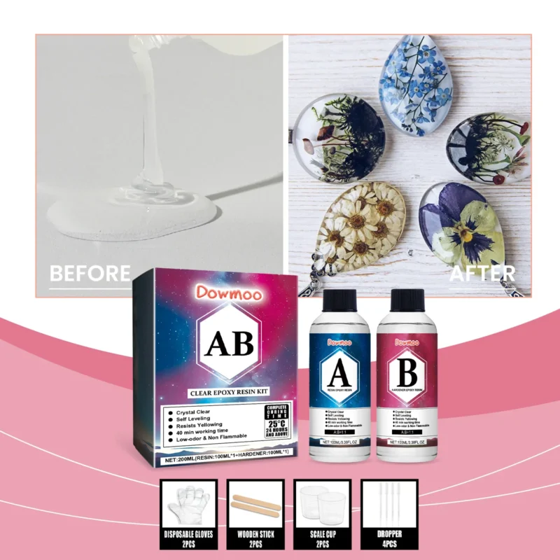 Dowmoo Crystal Clear Epoxy Resin Kit for Casting - Yellowing Resistant - Image 2