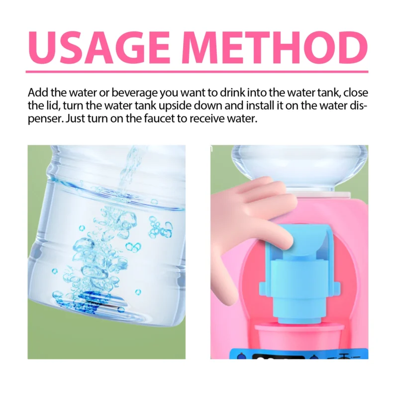 Dowmoo Kids Mini Water Dispenser - Baby Kitchen Toy Drink Machine - Image 5
