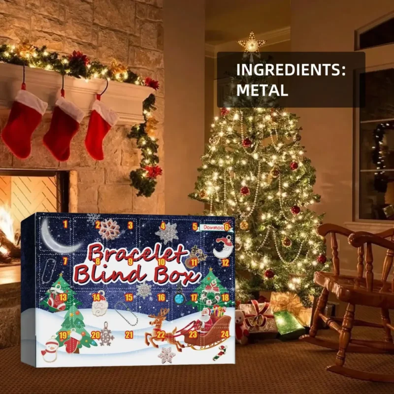 Dowmoo Christmas DIY Bracelet Advent Calendar Blind Box - 24 Grids - Image 5