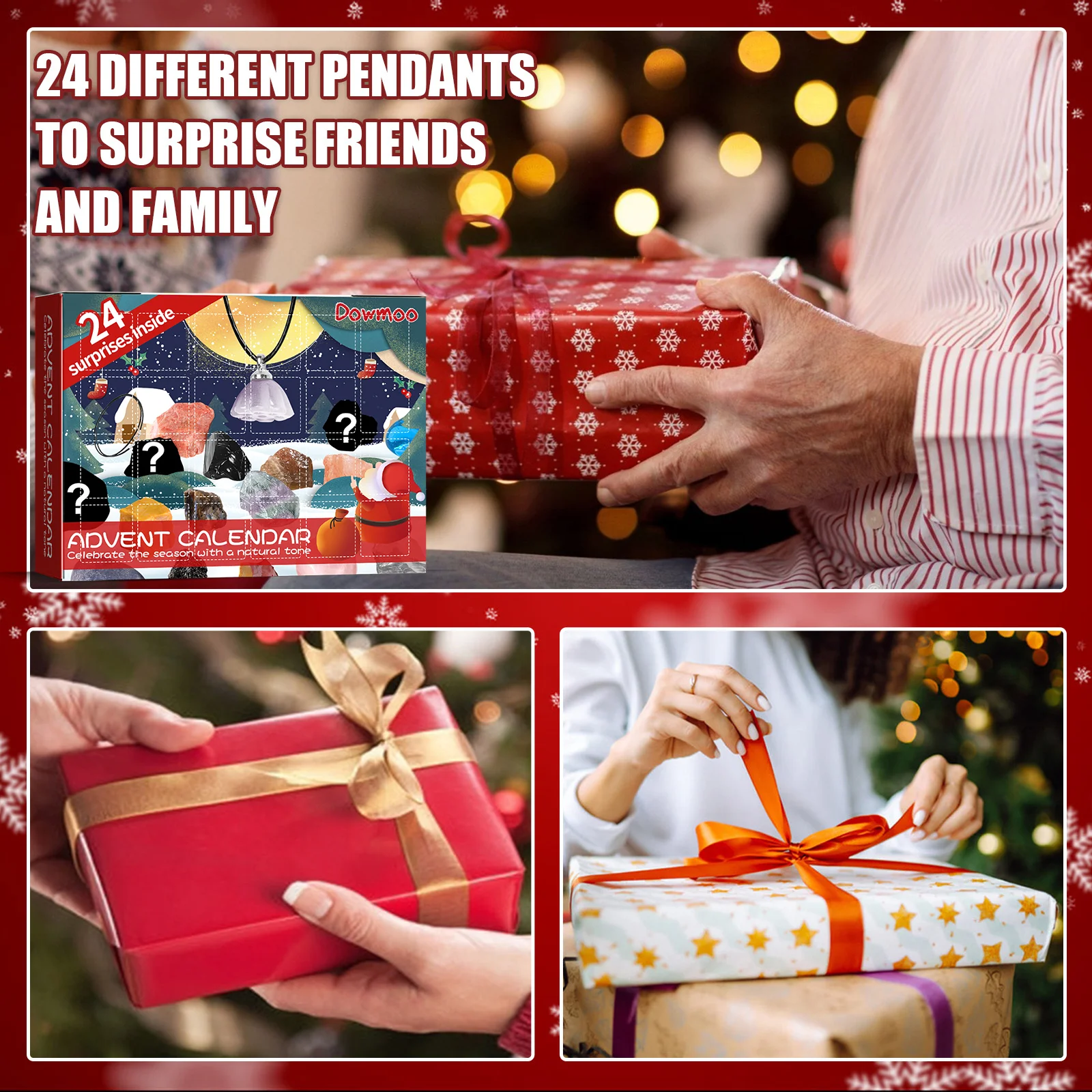 dowmoo christmas advent mineral blind box D标ksmh98my01 圣诞日历矿石盲盒 1513