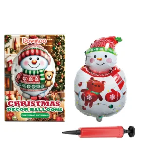 Dowmoo Standing Christmas Balloons Set - Santa, Reindeer, Tree Decorations