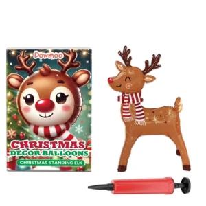 Dowmoo Standing Santa Claus, Reindeer & Christmas Tree Balloons