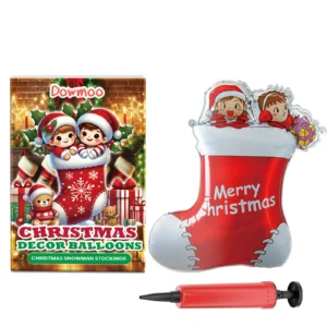 Dowmoo Christmas Balloons Set - Santa, Reindeer, Tree Decorations