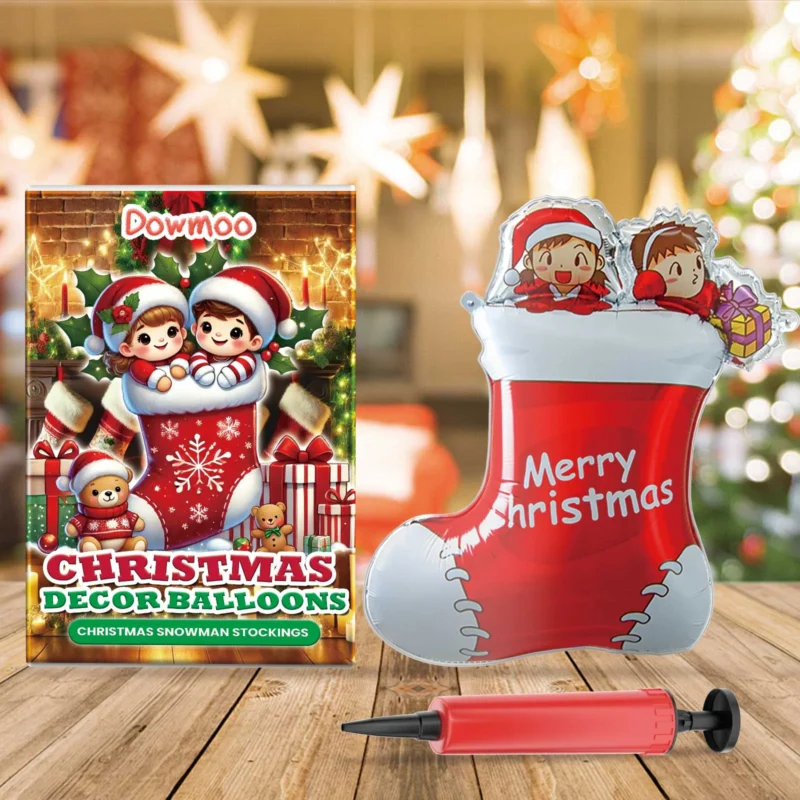 Dowmoo Christmas Balloons Set - Santa, Reindeer, Tree Decorations - Image 2