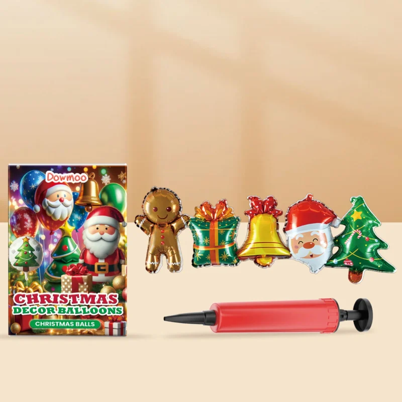 Dowmoo Christmas Stand-Up Balloons: Santa, Reindeer, Tree Decor - Image 2