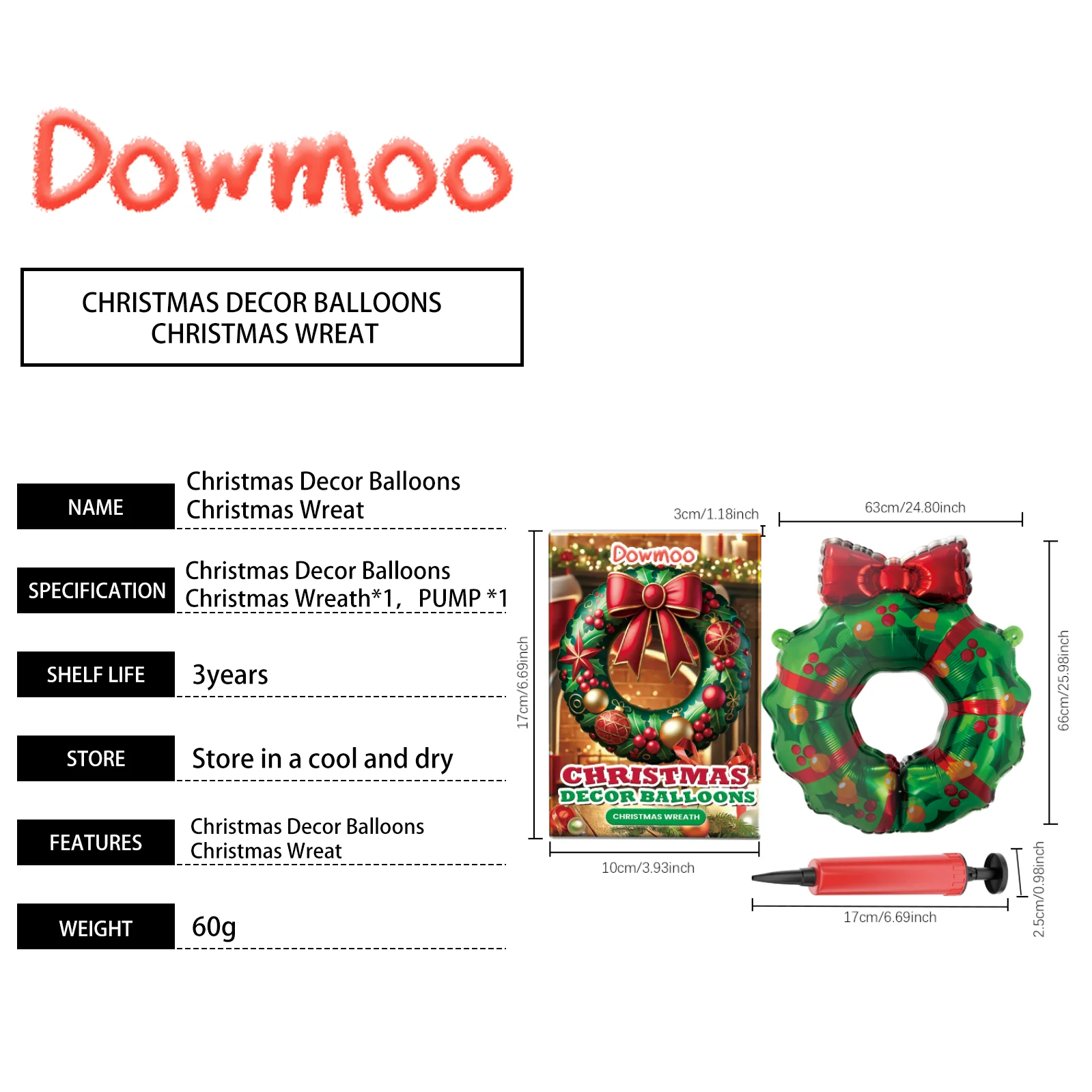 dowmoo christmas balloons santa reindeer DO D02 0007 10 266