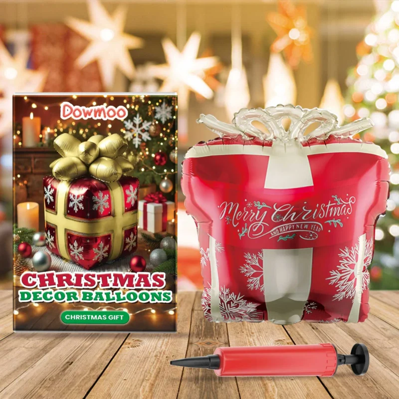 Dowmoo Standing Christmas Balloons: Santa Claus, Reindeer, Tree Decor - Image 2