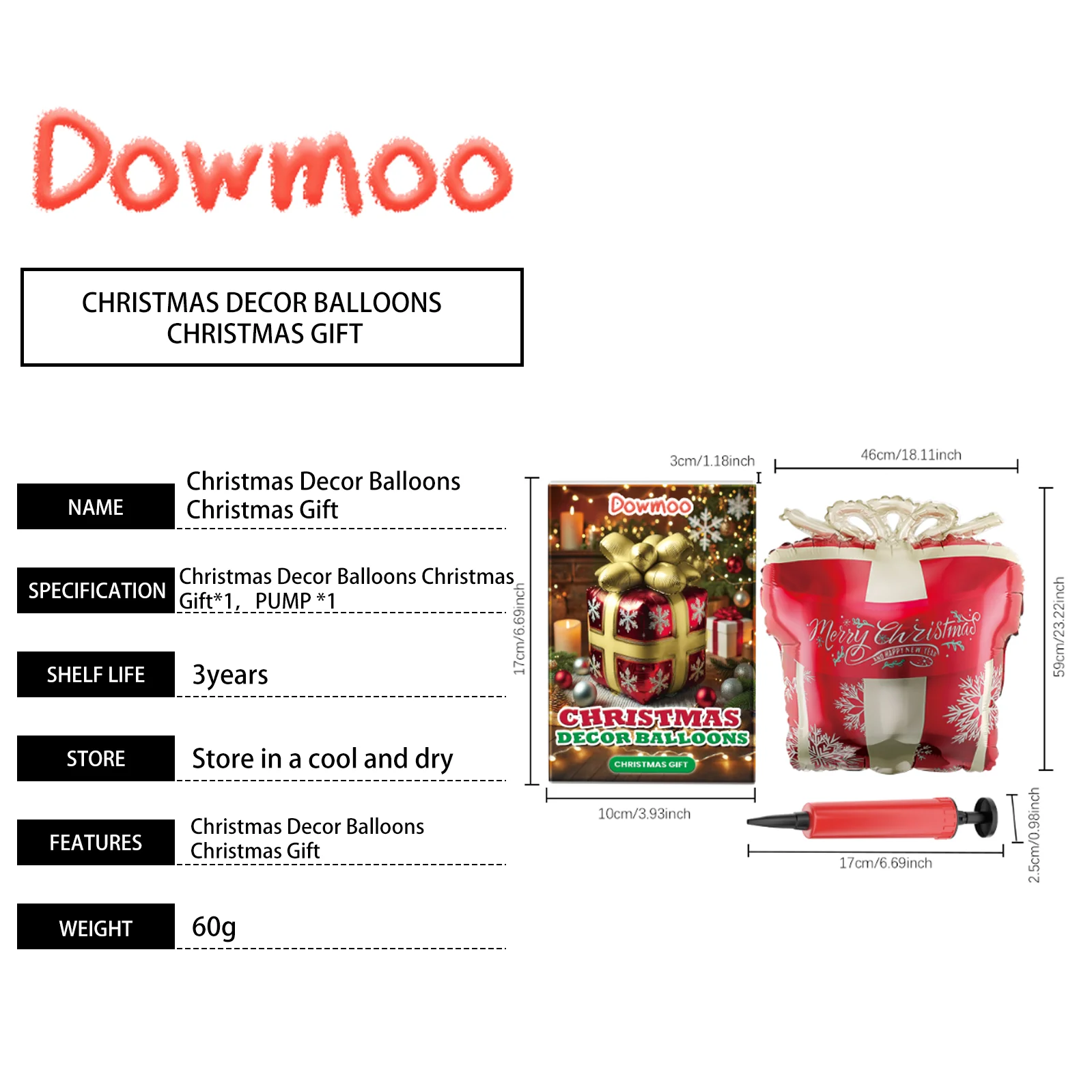 dowmoo christmas balloons santa reindeer DO D02 0007 11 287