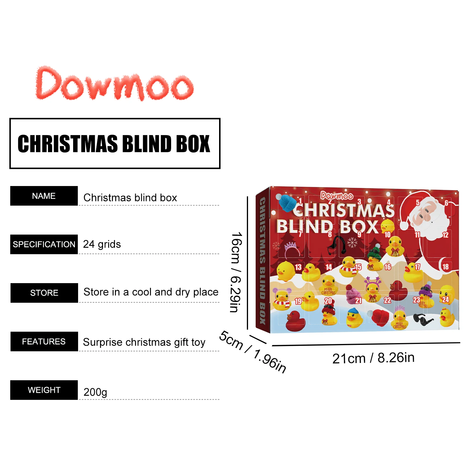 dowmoo christmas blind box 24grid ducklings D标xhy104yx01 小黄鸭降临日历 1449
