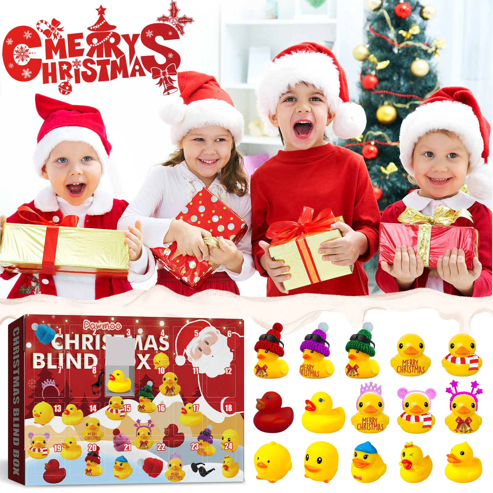 dowmoo christmas blind box 24grid ducklings D标xhy104yx01 小黄鸭降临日历 1450