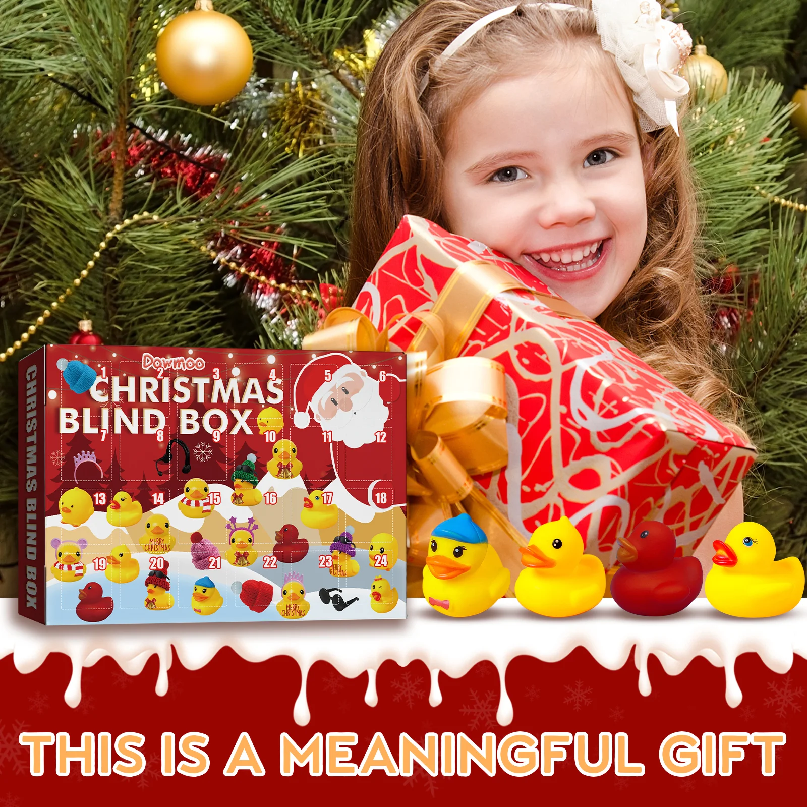 dowmoo christmas blind box 24grid ducklings D标xhy104yx01 小黄鸭降临日历 1451