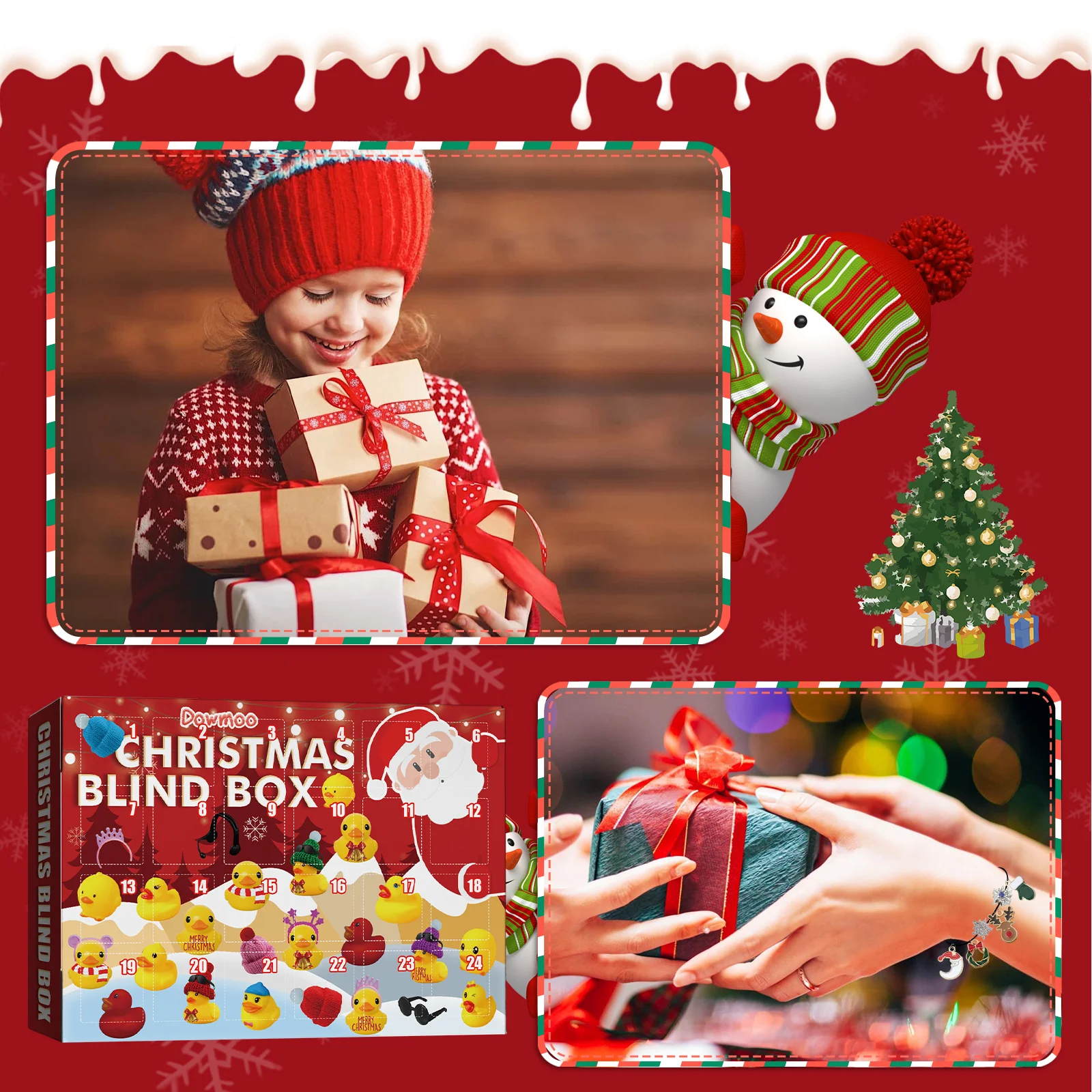 dowmoo christmas blind box 24grid ducklings D标xhy104yx01 小黄鸭降临日历 1453