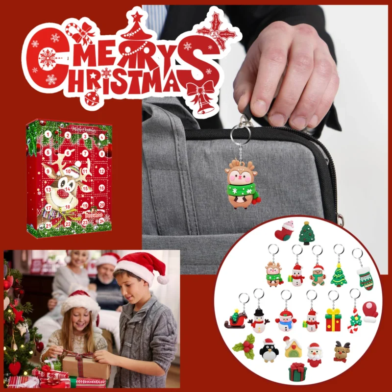 Dowmoo Elk Keychain Advent Calendar - 24 Days Resin Pendant Blind Box Gift - Image 4
