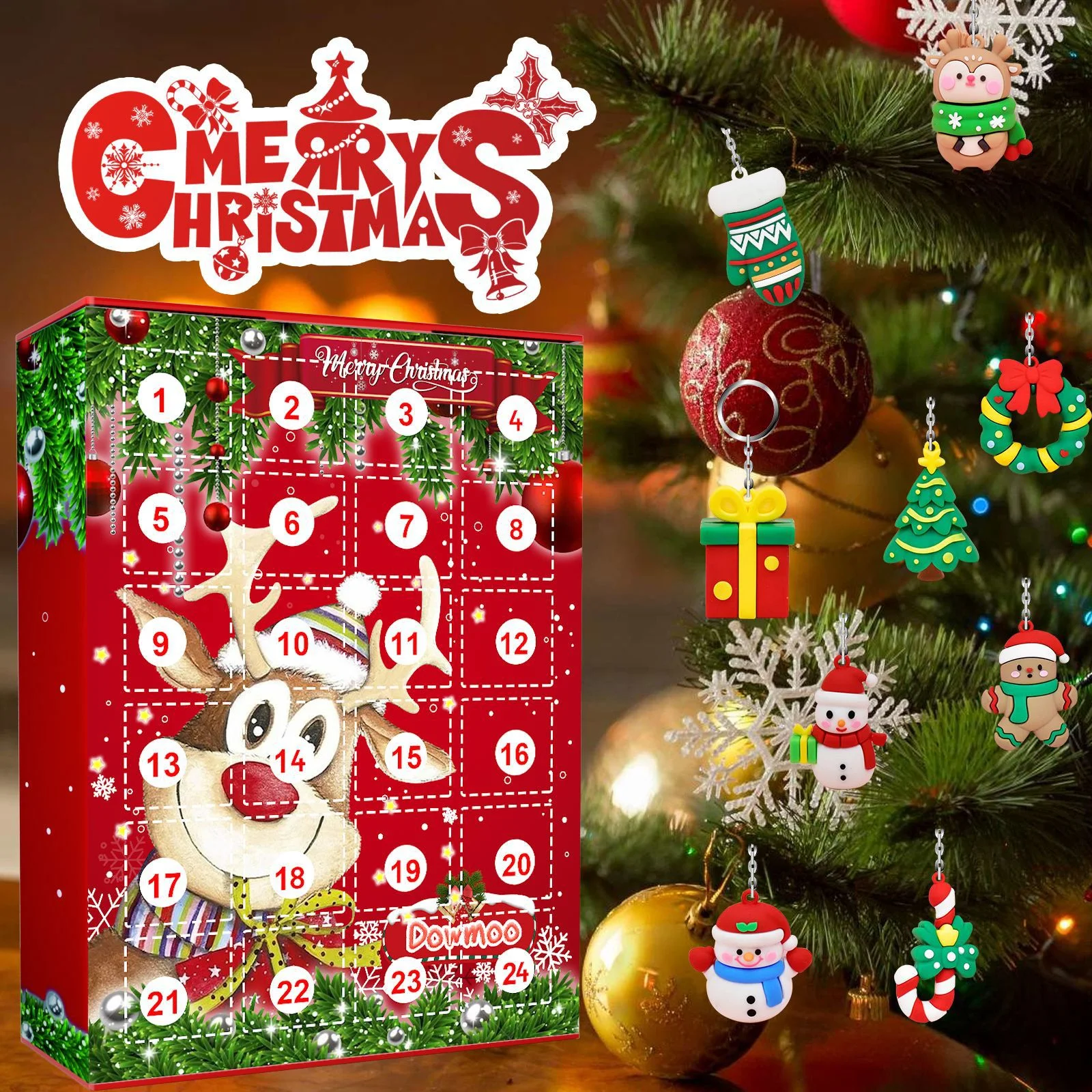 dowmoo christmas keychain blind box etcp1110gc01 圣诞麋鹿临历2020 1583