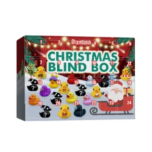 Dowmoo Christmas Rubber Duck Advent Calendar - 24 Grid Blind Box Toy