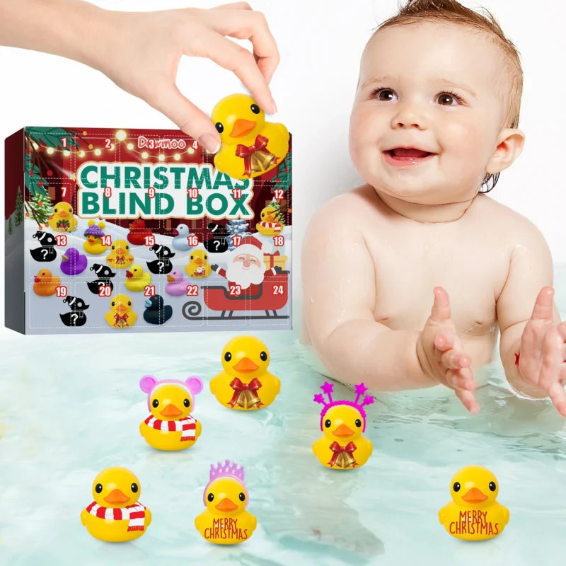 Dowmoo Christmas Rubber Duck Advent Calendar - 24 Grid Blind Box Toy - Image 5