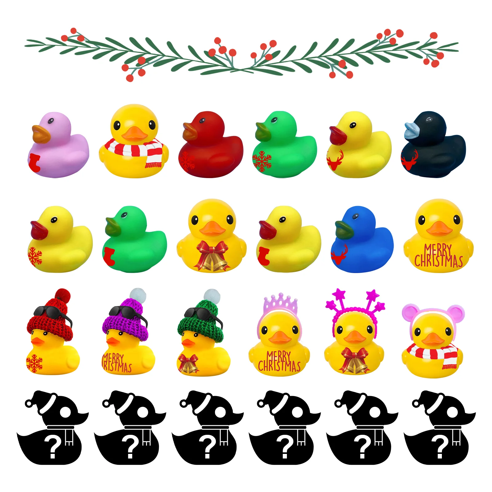 dowmoo christmas rubber duck advent D标sdxjymh913dn01 圣诞橡胶鸭降临日历 1483