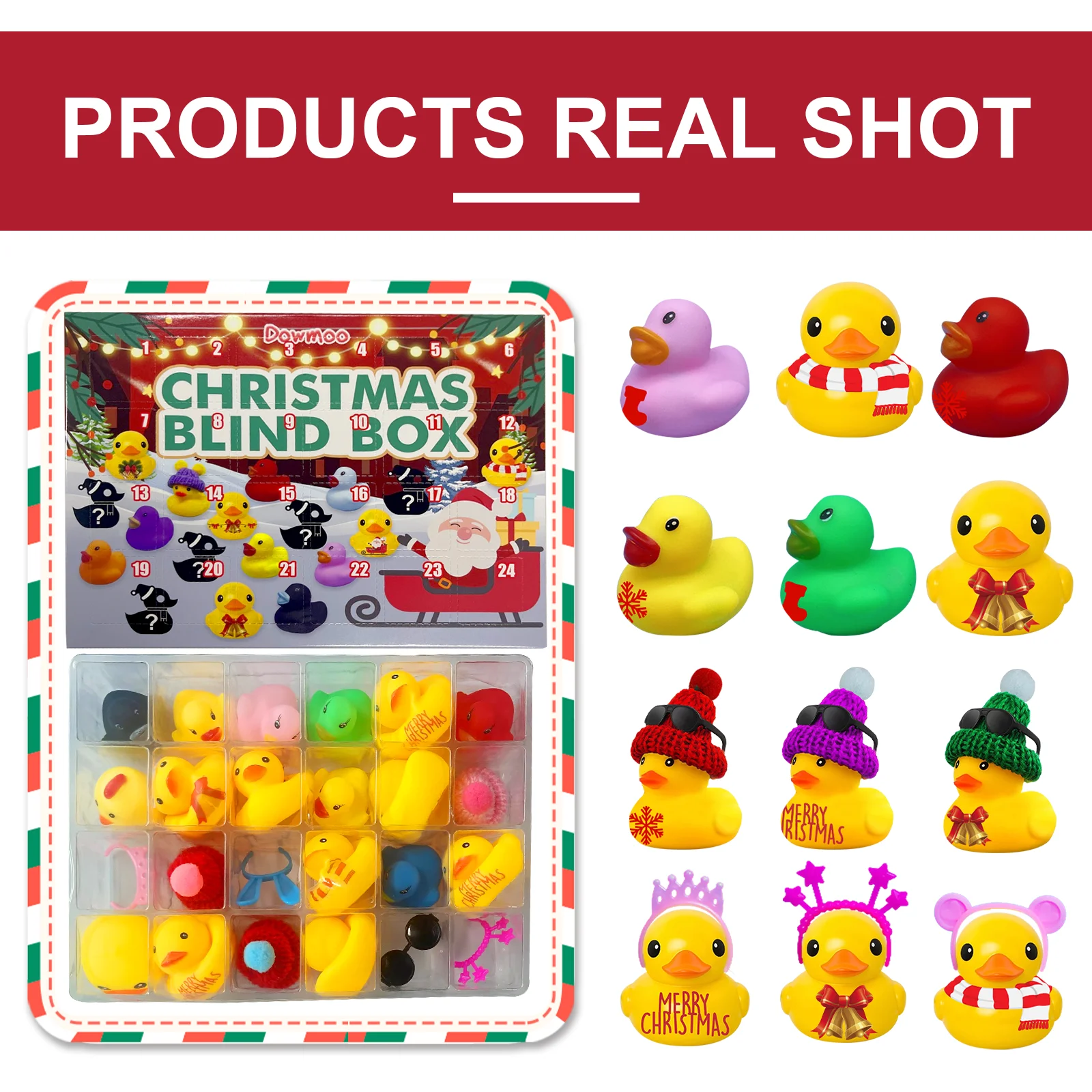 dowmoo christmas rubber duck advent D标sdxjymh913dn01 圣诞橡胶鸭降临日历 1484