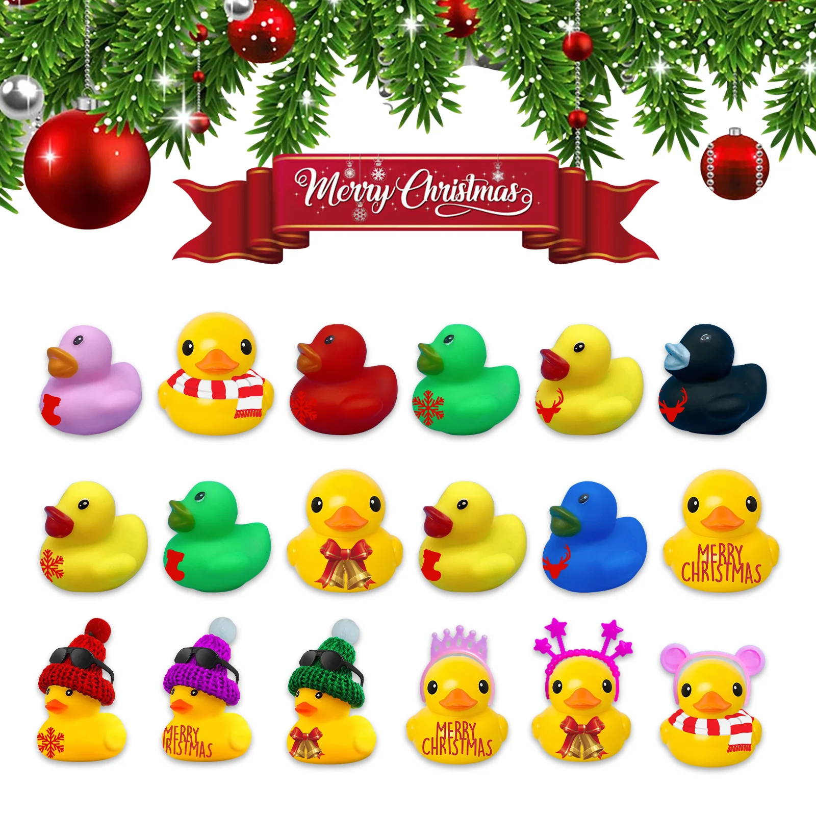 dowmoo christmas rubber duck advent D标sdxjymh913dn01 圣诞橡胶鸭降临日历 1487