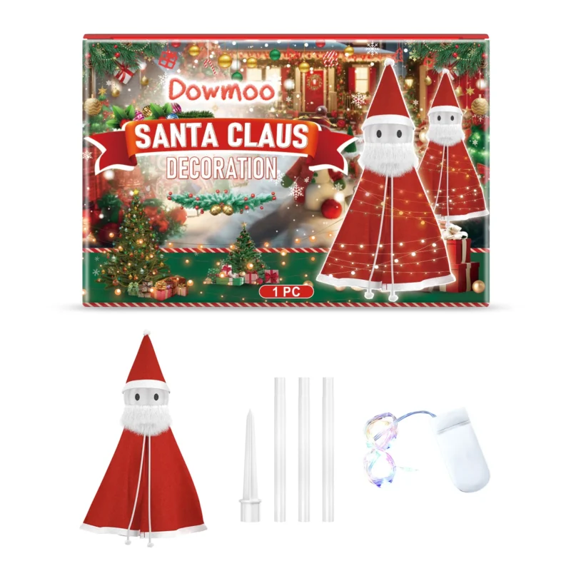 Dowmoo Christmas Santa Decoration - Detachable Lightweight Festive Ornament