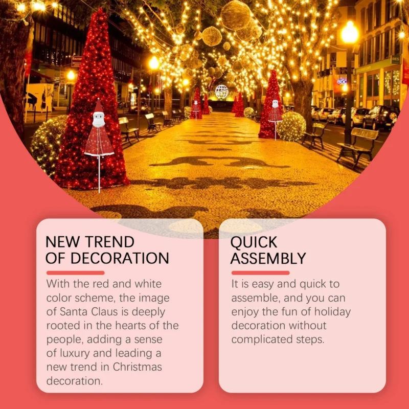 Dowmoo Christmas Santa Decoration - Detachable Lightweight Festive Ornament - Image 3