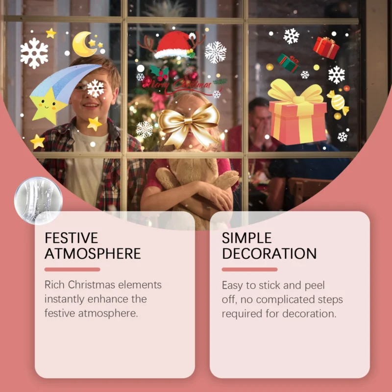 Dowmoo Christmas Window Stickers for Home Glass Door Decoration - Image 6