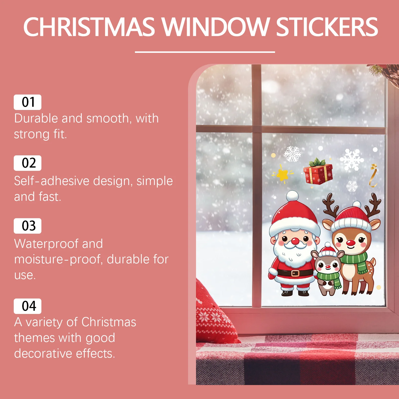 dowmoo christmas window stickers decoration DO H02 0017 02 343